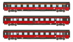 LEMKE Collection 24002 - N - 3-tlg. Set Personenwagen EC 64 Mozart, ÖBB, Ep. V - Set 2